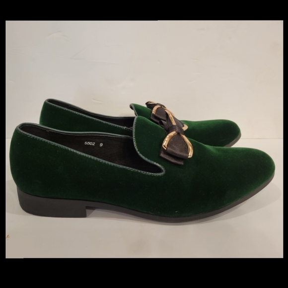 ROMA RIO green velvet bow front oxfords 9 - Picture 3 of 9